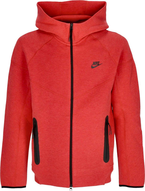 Nike-Felpa-Leggera-Cappuccio-Zip-Uomo-Tech-Fleece-Full-zip-Windrunner-Hoodie-Lt-Univ-Red-Htr/black-da-uomo