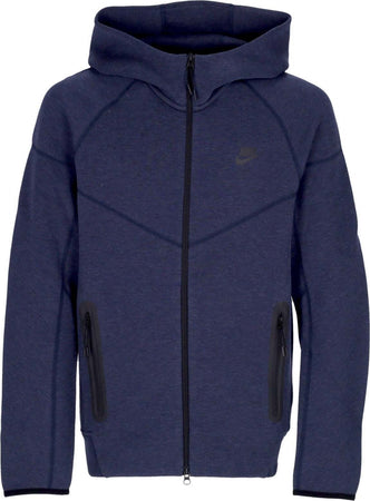 Nike-Felpa-Leggera-Cappuccio-Zip-Uomo-Tech-Fleece-Full-zip-Windrunner-Hoodie-Obsidian-Heather/black-da-uomo