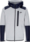 Nike-Felpa-Leggera-Cappuccio-Zip-Uomo-Tech-Fleece-Overlay-Full-Zip-Dk-Grey-Heather/black/black-da-uomo