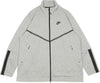 Nike-Felpa-Leggera-Collo-Alto-Donna-Sportswear-Tech-Fleece-Long-Dk-Grey-Heather/black-da-donna