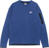 Nike-Felpa-Leggera-Girocollo-Uomo-Sportswear-Tech-Fleece-Dk-Marina-Blue/light-Bone-da-uomo