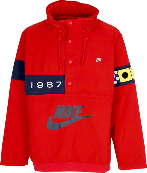 Nike-Giacca-a-Vento-Infilabile-Uomo-M-Nsw-Reissue-Walliwaw-Woven-Jacket-University-Red/midnight-Navy/sail-da-uomo