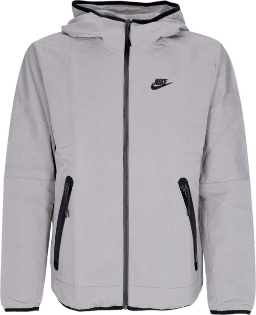 Nike-Giacca-a-Vento-Uomo-Tech-Woven-Full-zip-Lined-Hooded-Jacket-Cobblestone/black-da-uomo