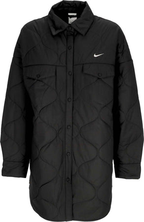 Nike-Giacca-Coach-Jacket-Donna-W-Sportswear-Essentials-Quilted-Trench-Black/white-da-donna
