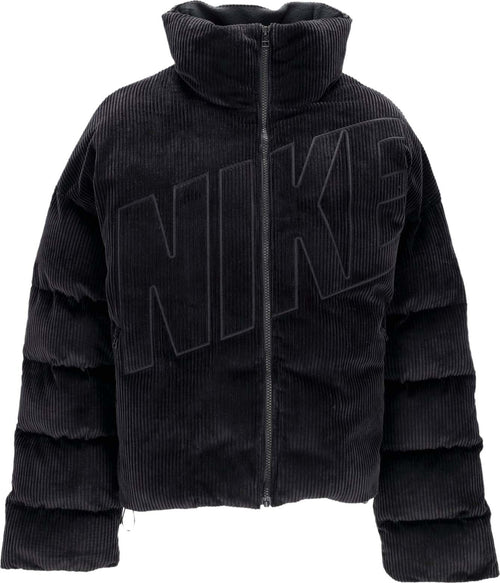 Nike-Giubbotto-Donna-W-Sportswear-Essential-Therma-fit-Oversized-Corduroy-Puffer-Black/black-da-donna