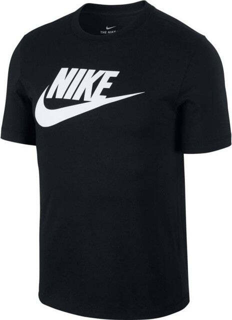 Nike-Homme-M-Nsw-Tee-Icon-Futura-T-shirt,-Noir-(Black/White-010)