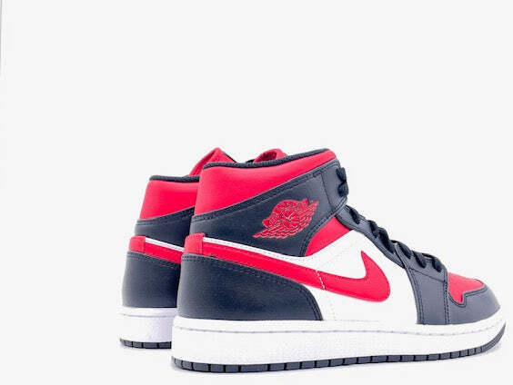 NIKE JORDAN 1 MID Black Fire Red White