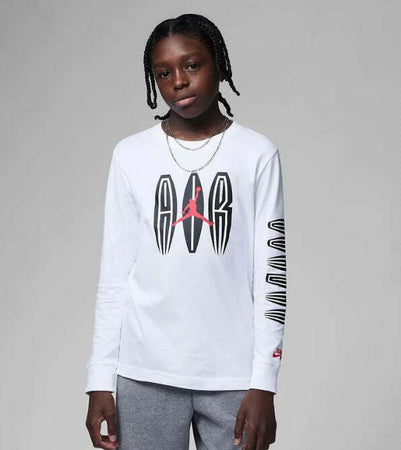 Nike-Maglia-a-Manica-Lunga-AIR-JORDAN-Bambino-Bianca