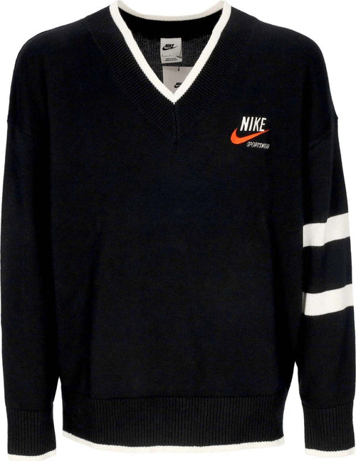 Nike-Maglione-Leggero-Uomo-Sportswear-Trend-Sweater-Black/sail/team-Orange/sail-da-uomo