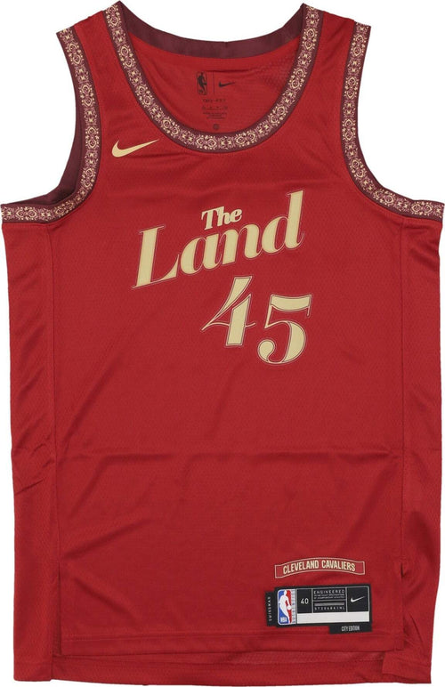 NIKE-NBA-Canotta-Basket-Uomo-Nba-City-Edition-2023/24-Dri-fit-Swingman-Jersey-No-45-Donovan-Mitchell-Clecav-Team-Crimson-da-uomo