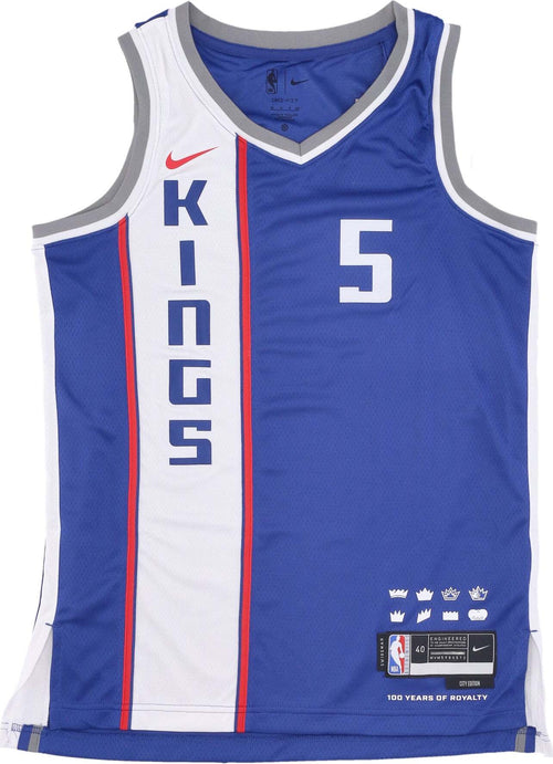 NIKE-NBA-Canotta-Basket-Uomo-Nba-City-Edition-2023/24-Dri-fit-Swingman-Jersey-No-5-De'aaron-Fox-Sackin-Rush-Blue-da-uomo