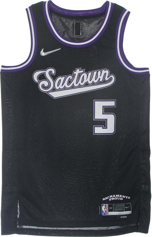 NIKE-NBA-Canotta-Basket-Uomo-Nba-Dri-Fit-Swingman-Jersey-City-Edition-21-No-5-Deaaron-Fox-Sackin-Black-da-uomo