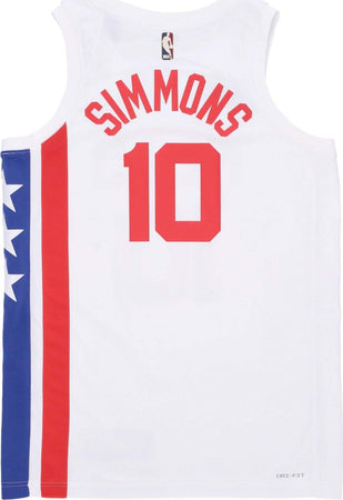 NIKE-NBA-Canotta-Basket-Uomo-Nba-Hwc-22-Dri-fit-Swingman-Jersey-No-10-Ben-Simmons-Bronet-White-da-uomo