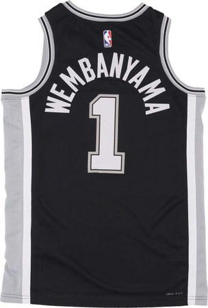 NIKE-NBA-Canotta-Basket-Uomo-Nba-Icon-Edition-2022-Dri-fit-Swingman-Jersey-No-1-Victor-Wembanyama-Sanspu-Black-da-uomo