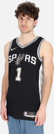 NIKE-NBA-Canotta-Basket-Uomo-Nba-Icon-Edition-2022-Dri-fit-Swingman-Jersey-No-1-Victor-Wembanyama-Sanspu-Black-da-uomo