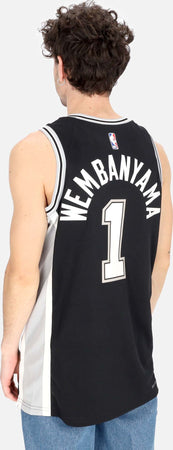 NIKE-NBA-Canotta-Basket-Uomo-Nba-Icon-Edition-2022-Dri-fit-Swingman-Jersey-No-1-Victor-Wembanyama-Sanspu-Black-da-uomo