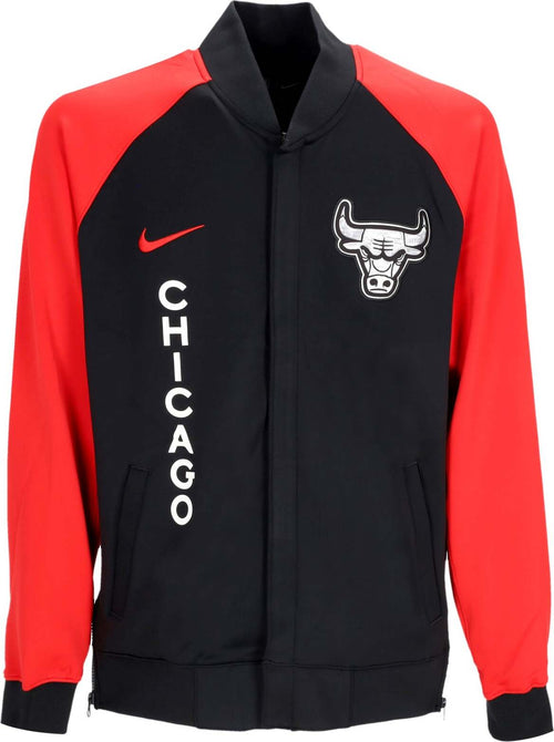 NIKE-NBA-Felpa-College-Uomo-Nba-City-Edition-Showtime-Dri-fit-Full-zip-Jacket-Chibul-Black-da-uomo