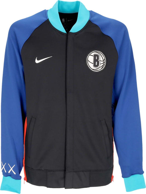 NIKE-NBA-Felpa-Leggera-College-Uomo-Nba-City-Edition-2023/24-Dri-fit-Showtime-Jacket-Bronet-Black/rush-Blue/chile-Red/white-da-uomo