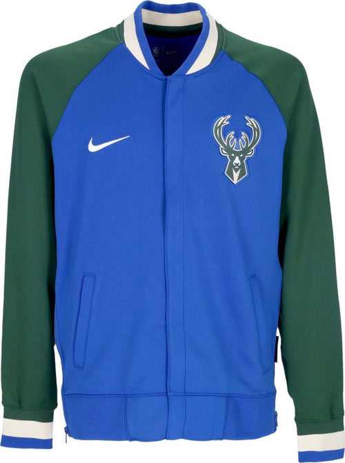 NIKE-NBA-Felpa-Leggera-College-Uomo-Nba-City-Edition-Dri-fit-Showtime-Full-zip-Jacket-Milbuc-Game-Royal/fir/game-Royal/white-da-uomo