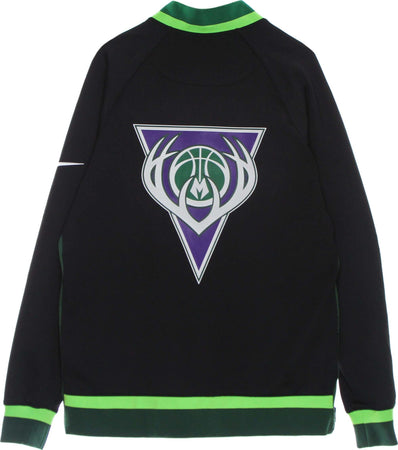 NIKE-NBA-Felpa-Leggera-College-Uomo-Nba-Dri-Fit-Showtime-L/s-Jacket-Milbuc-Fir/black/white-da-uomo