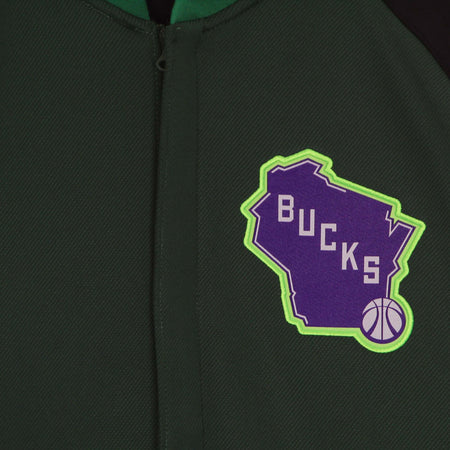 NIKE-NBA-Felpa-Leggera-College-Uomo-Nba-Dri-Fit-Showtime-L/s-Jacket-Milbuc-Fir/black/white-da-uomo