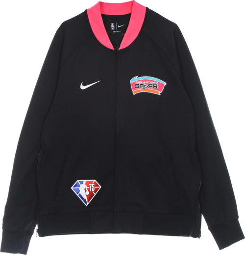 NIKE-NBA-Felpa-Leggera-College-Uomo-Nba-Dri-Fit-Showtime-L/s-Jacket-Saaspu-Black/black/white-da-uomo