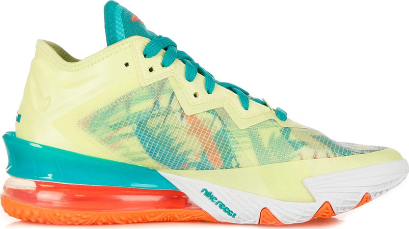 NIKE-NBA-Scarpa-Basket-Uomo-Lebron-Xviii-Low-White-Lime/bright-Mango/new-Green-da-uomo