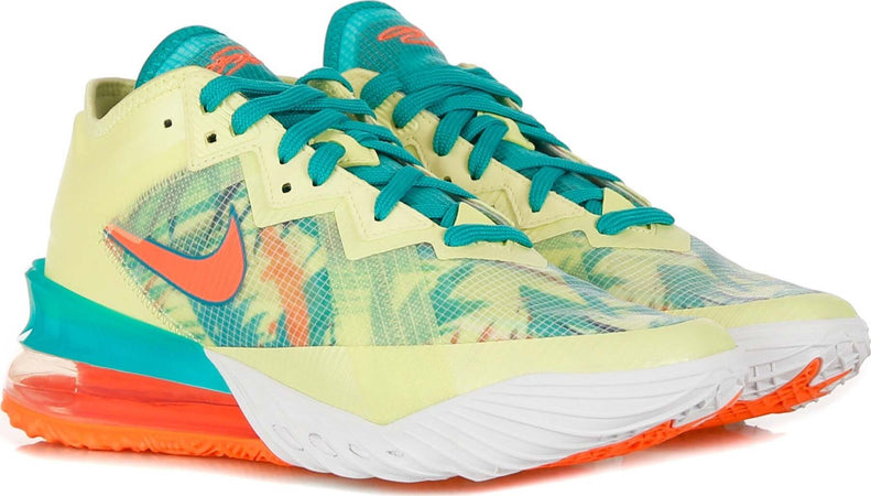 NIKE-NBA-Scarpa-Basket-Uomo-Lebron-Xviii-Low-White-Lime/bright-Mango/new-Green-da-uomo