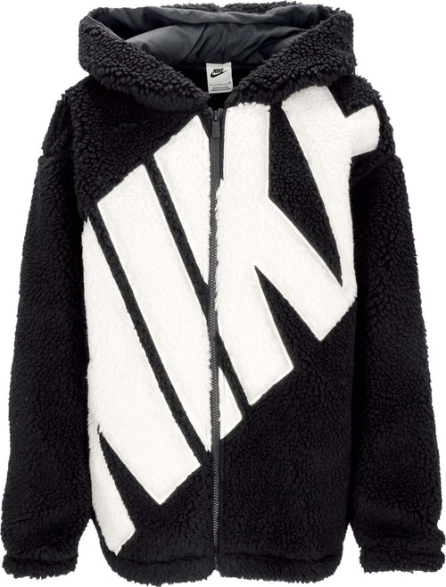 Nike-Orsetto-Donna-W-Sportswear-Logo-High-pile-Jacket-Black/sail-da-donna