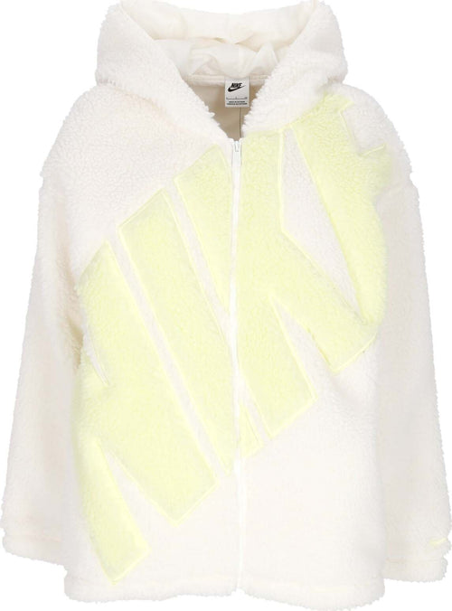 Nike-Orsetto-Donna-W-Sportswear-Logo-High-pile-Jacket-Sail/luminous-Green-da-donna