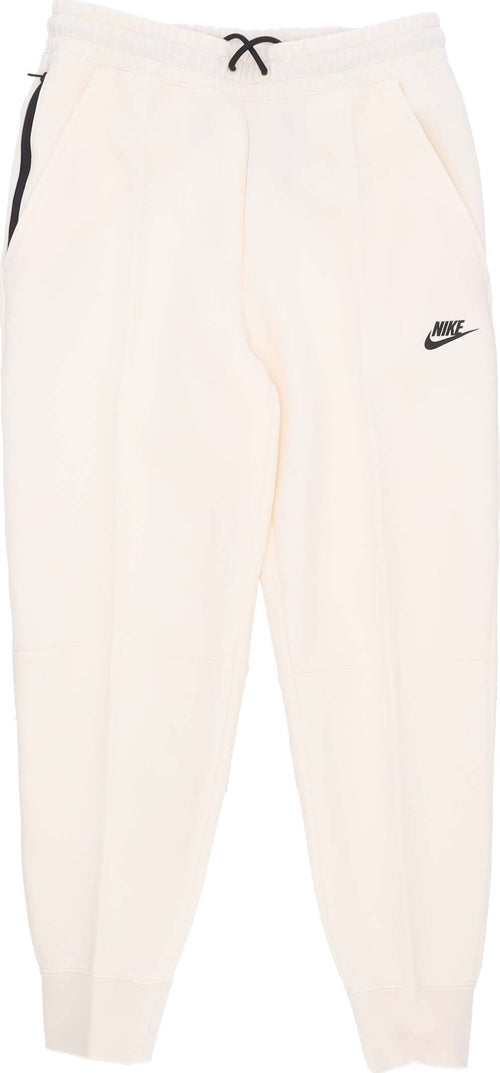 Nike-Pantalone-Tuta-Leggero-Donna-W-Sportswear-Tech-Fleece-Mid-rise-Jogger-Pale-Ivory/black-da-donna
