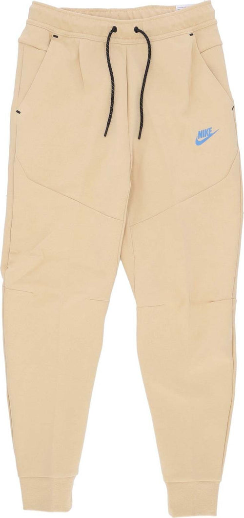 Nike-Pantalone-Tuta-Leggero-Uomo-Sportswear-Tech-Fleece-Joggers-Sesame/lt-Photo-Blue-da-uomo
