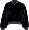 Nike-Pelliccia-Donna-W-Sportswear-Reversible-Faux-Fur-Bomber-Black/coconut-Milk-da-donna