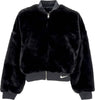 Nike-Pelliccia-Donna-W-Sportswear-Reversible-Faux-Fur-Bomber-Black/coconut-Milk-da-donna
