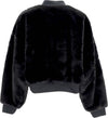 Nike-Pelliccia-Donna-W-Sportswear-Reversible-Faux-Fur-Bomber-Black/coconut-Milk-da-donna