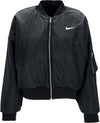 Nike-Pelliccia-Donna-W-Sportswear-Reversible-Faux-Fur-Bomber-Black/coconut-Milk-da-donna