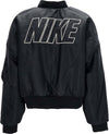 Nike-Pelliccia-Donna-W-Sportswear-Reversible-Faux-Fur-Bomber-Black/coconut-Milk-da-donna