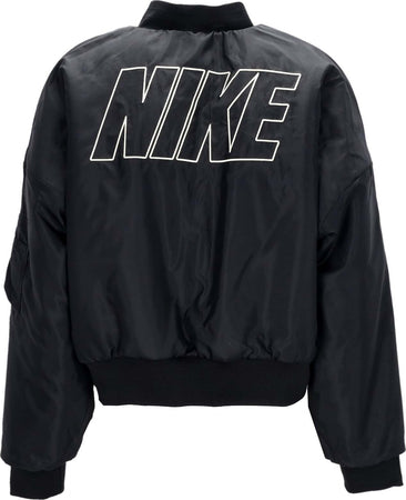 Nike-Pelliccia-Donna-W-Sportswear-Reversible-Faux-Fur-Bomber-Black/coconut-Milk-da-donna
