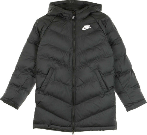 Nike-Piumino-Lungo-Bambino-Sportswear-Fill-Long-Jacket-Black/black/black/white-da-bambino