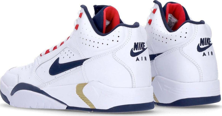 Nike-Scarpa-Alta-Uomo-Air-Flight-Lite-Mid-White/midnight-Navy/university-Red-da-uomo