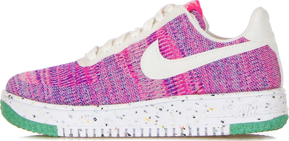 Nike-Scarpa-Bassa-Donna-W-Air-Force-1-Crater-Flyknit-Fuchsia-Glow/white/pink-Blast/green-Glow-da-donna