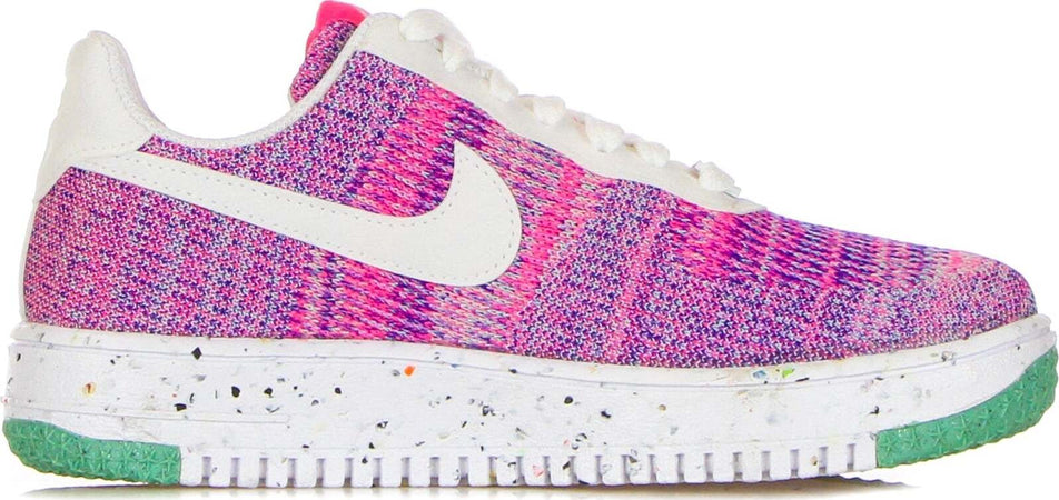 Nike-Scarpa-Bassa-Donna-W-Air-Force-1-Crater-Flyknit-Fuchsia-Glow/white/pink-Blast/green-Glow-da-donna