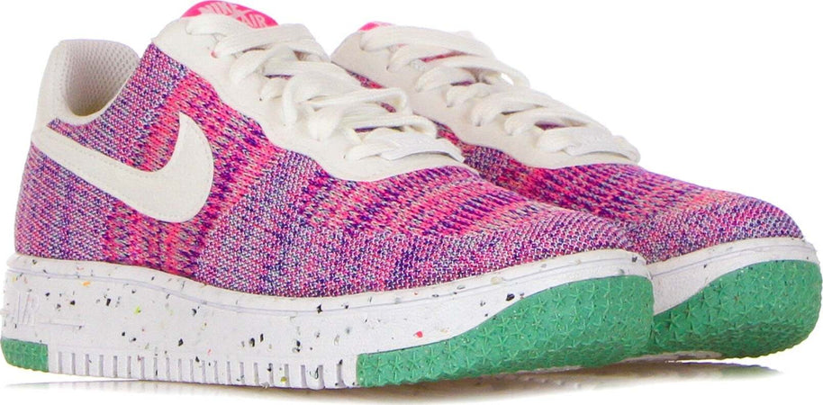 Nike-Scarpa-Bassa-Donna-W-Air-Force-1-Crater-Flyknit-Fuchsia-Glow/white/pink-Blast/green-Glow-da-donna