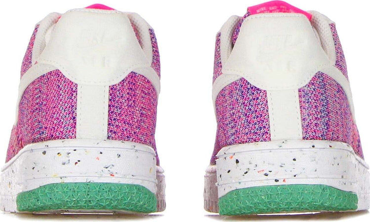 Nike-Scarpa-Bassa-Donna-W-Air-Force-1-Crater-Flyknit-Fuchsia-Glow/white/pink-Blast/green-Glow-da-donna