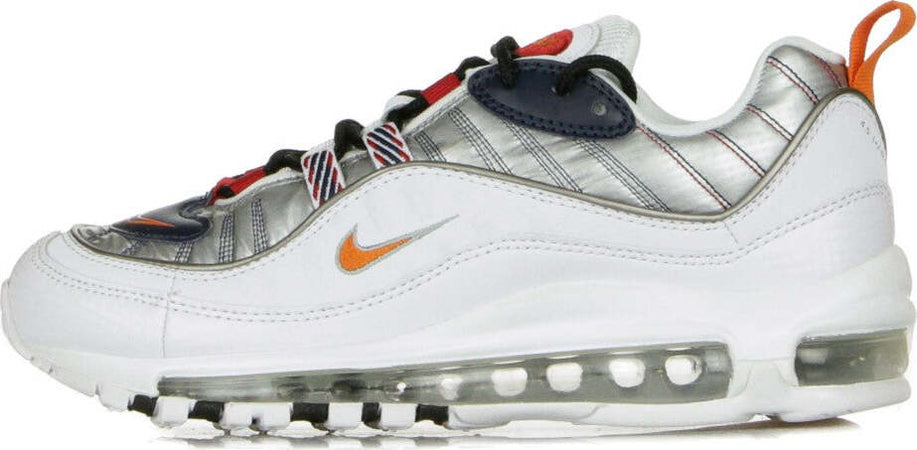 Nike-Scarpa-Bassa-Donna-W-Air-Max-98-Premium-White/starfish/wolf-Grey/gym-Red-da-donna