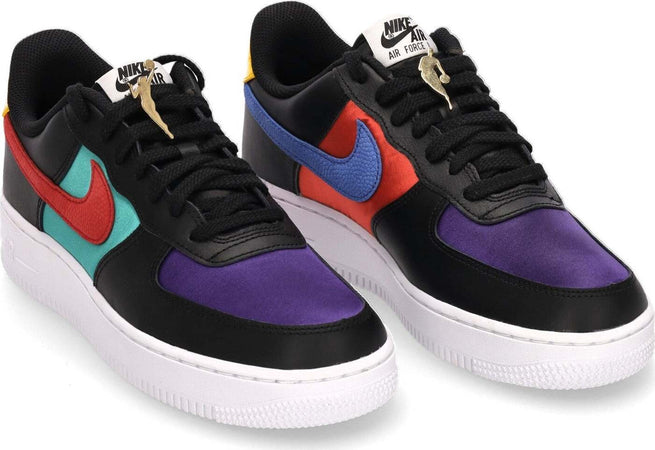 Nike-Scarpa-Bassa-Uomo-Air-Force-1-'07-Lv8-Emb-Black/gym-Red/washed-Teal/court-Purple-da-uomo