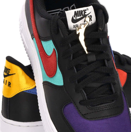 Nike-Scarpa-Bassa-Uomo-Air-Force-1-'07-Lv8-Emb-Black/gym-Red/washed-Teal/court-Purple-da-uomo