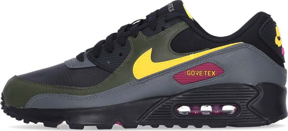 Nike-Scarpa-Bassa-Uomo-Air-Max-90-Gtx-Black/tour-Yellow/cargo-Khaki/iron-Grey-da-uomo