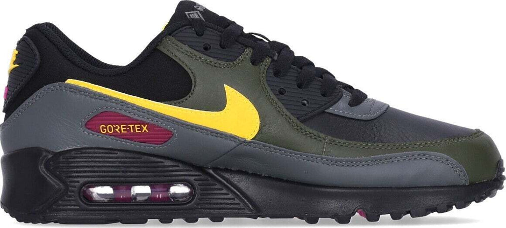 Nike-Scarpa-Bassa-Uomo-Air-Max-90-Gtx-Black/tour-Yellow/cargo-Khaki/iron-Grey-da-uomo