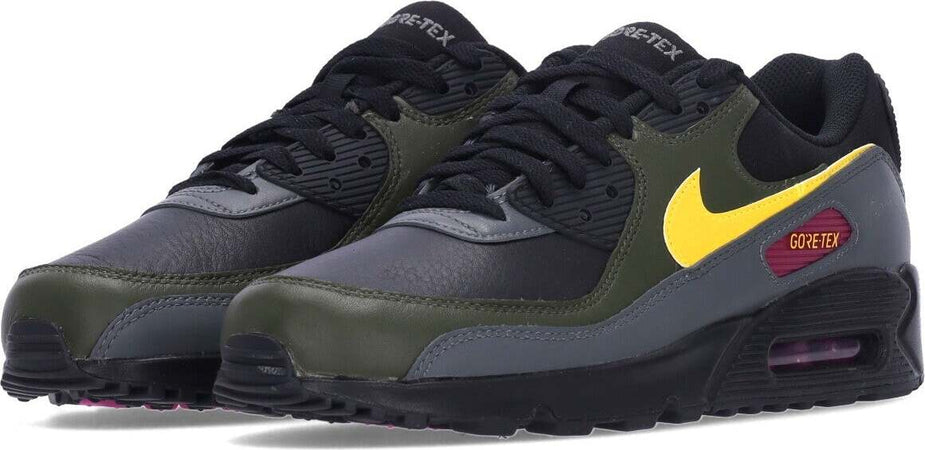 Nike-Scarpa-Bassa-Uomo-Air-Max-90-Gtx-Black/tour-Yellow/cargo-Khaki/iron-Grey-da-uomo